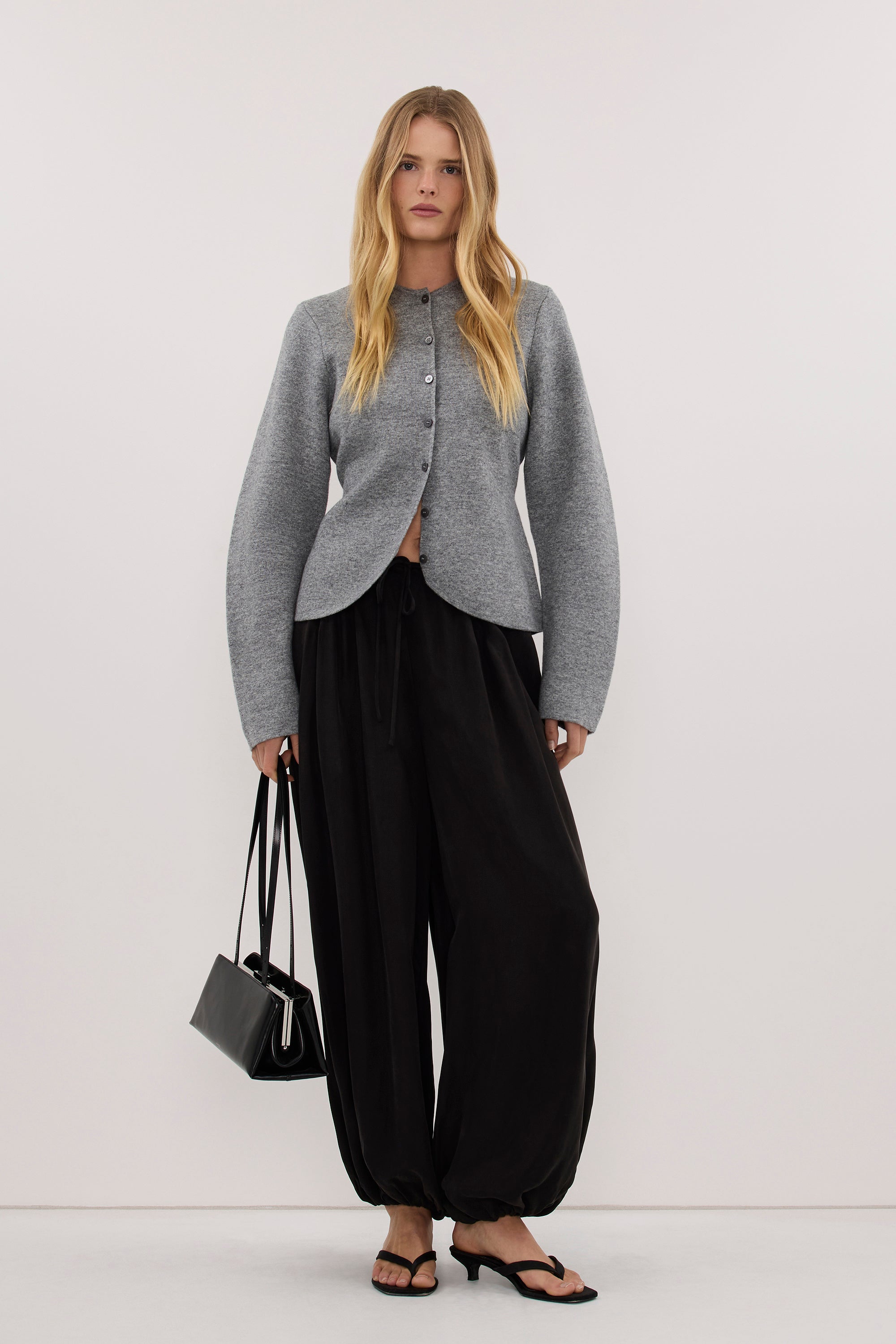 Eliza getailleerd vest grijs