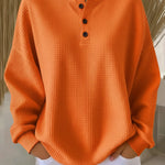 Wafel henley sweatshirt