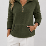 Hoodie met halve rits