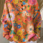 Bloemenprint trui met kleur